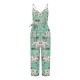 дамски,летни,гащеризони,yumi,yumi,sage,green,tropical,palm,print,jumpsuit,sage,green