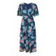 рокля,дамски,поли,и,рокли,yumi,yumi,green,floral,tiered,hem,midi,dress,navy