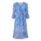 3/4,рокля,дамски,поли,и,рокли,yumi,yumi,blue,floral,three,quartersleeve,frill,wrap,dress,blue