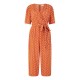 дамски,летни,гащеризони,yumi,women,s,navy,spot,print,retro,culotte,jumpsuit,burnt,orange