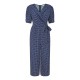 дамски,летни,гащеризони,yumi,yumi,navy,spot,print,retro,culotte,jumpsuit,navy