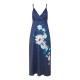 рокля,дамски,поли,и,рокли,yumi,yumi,navy,satin,slip,dress,with,floral,design,navy,satin