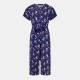 дамски,летни,гащеризони,yumi,yumi,navy,crane,print,culotte,jumpsuit,navy