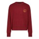 drew,house,unisex,adults,sketch,mascot,waffle,crew,neck,jumper,burgundy