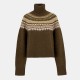 пуловер,дамски,плетени,дрехи,barbour,lorrie,fair,isle,roll,neck,jumper,multi