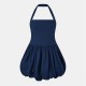 рокля,дамски,поли,и,рокли,amylynn,women's,halter,puff,mini,dress,navy