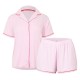 пижама,дамски,пижами,urban,threads,women's,short,sleeve,pyjama,set,pink,red