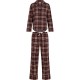 комплект,дамски,пижами,tommy,hilfiger,thb,ls,flnnl,pj,set,ld54,burgundy