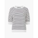 дамска,тениска,дамски,топове,french,connection,women,s,lily,moz,striped,cotton,short,sleeve,crew,neck,knitted,t,shirt,40,white,util