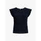дамски,топове,french,connection,women,s,zinnia,frill,puff,sleeve,slim,fit,top,201,new,navy