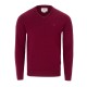 пуловер,мъжки,пуловери,lee,cooper,cooper,long,sleeve,v,neck,jumper,burgandy