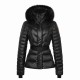 яке,дамски,якета,и,палта,arctic,army,women's,aurora,belted,hooded,long,sleeve,short,puffer,jacket,black