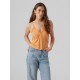 дамска,къса,блуза,vero,moda,women,s,knitted,short,sleeve,crop,top,mock,orange
