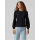 фланелка,с,дълъг,ръкав,дамски,плетени,дрехи,vero,moda,long,sleeve,cuffed,top,black