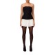 рокля,дамски,поли,и,рокли,naked,wardrobe,pleated,tube,contrast,mini,dress,black