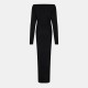 рокля,дамски,поли,и,рокли,naked,wardrobe,knit,off,shoulder,sweater,maxi,dress,black