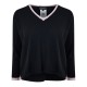 блуза,дамски,плетени,дрехи,emporio,armani,v,neck,sweater,fantasia,nero