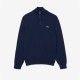 пуловер,облекла,на,разпродажба,мъжки,пуловери,lacoste,men's,quarter,zip,knitted,jumper,navy,166