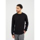 пуловер,мъжки,пуловери,brave,soul,mens,flat,knit,classic,crew,neck,jumper,black