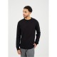 пуловер,мъжки,пуловери,brave,soul,mens,flat,knit,crew,neck,jumper,black