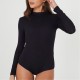дамски,топове,brave,soul,womens,high,neck,bodysuit,with,long,sleeves,black