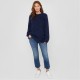 пуловер,дамски,плетени,дрехи,be,you,women's,beyou,fluffy,crew,neck,jumper,navy