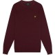 блуза,облекла,на,разпродажба,мъжки,пуловери,lyle,and,scott,merino,crew,knit,sweater,burgundy,z562
