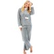пижама,дамски,пижами,camille,supersoft,fleece,hooded,pyjama,set,grey