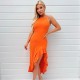 рокля,дамски,поли,и,рокли,ax,paris,blood,orange,racer,neck,high,low,frill,hem,midi,dress,blood,orange