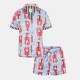 пижама,дамски,пижами,chelsea,peers,print,short,sleeve,pyjama,set,blue,lobster