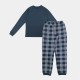 мъжки,пижами,howick,crew,neck,sn54,blue,check