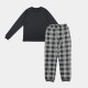 пижама,мъжки,пижами,howick,men,s,cotton,crew,neck,long,sleeve,pyjama,sets,charcoal,check