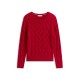 пуловер,дамски,плетени,дрехи,tommy,hilfiger,women's,cable,knit,jumper,regatta,red