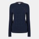 пуловер,дамски,плетени,дрехи,tommy,hilfiger,women's,cable,knit,jumper,dark,night,navy