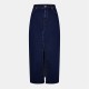 пола,pieces,women's,midi,skirt,dark,blue,denim