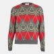пуловер,мъжки,пуловери,moschino,men,s,smile,soft,knit,crew,neck,jumper,grey,red