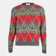 пуловер,мъжки,пуловери,moschino,men's,smile,soft,knit,crew,neck,jumper,grey,red