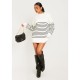 пуловер,дамски,плетени,дрехи,missy,empire,high,neck,oversized,long,sleeve,jumper,white,black