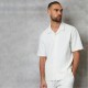 риза,с,къс,ръкав,threadbare,embley,textured,revere,collar,short,sleeve,shirt,ecru