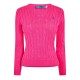 пуловер,дамски,плетени,дрехи,polo,ralph,lauren,women's,cable,knit,v,neck,jumper,accent,pink