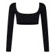 къса,блуза,дамски,топове,off,white,monogram,long,sleeve,crop,top,black,black