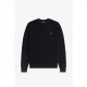 пуловер,мъжки,пуловери,fred,perry,crew,neck,jumper,black,102
