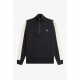 пуловер,мъжки,пуловери,fred,perry,men,s,knitted,half,zip,crew,neck,jumper,black,102