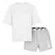 dkny,short,sleeve,top,and,boxer,set,white,grey