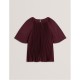 дамски,топове,ted,baker,ted,pleated,ss,top,ld54,oxblood