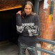 пуловер,дамски,плетени,дрехи,ax,paris,fringe,sleeve,detail,knitted,jumper,black