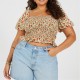 дамски,топове,дамски,облекла,размер,brave,soul,plus,size,womens,puff,sleeve,top,with,ruched,and,tie,details.,red,floral