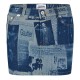 дамска,пола,jean,paul,gaultier,women,s,newspaper,mini,low,rise,denim,skirt,indigo,beige