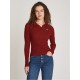 блуза,дамски,плетени,дрехи,tommy,jeans,collar,badge,rib,pullover,sweater,regatta,red