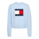 блуза,дамски,плетени,дрехи,tommy,jeans,melange,flag,pull,over,sweater,vessel,blue,m